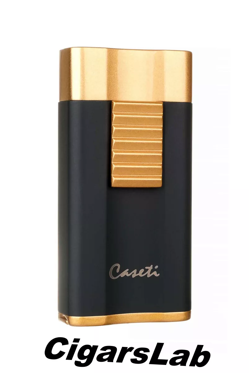 Зажигалка Caseti сигарная, турбо, черно-золотистая