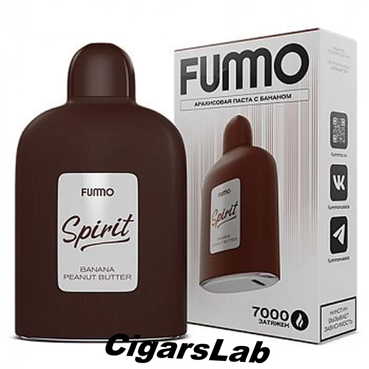 POD система Fummo - Spirit 7000 затяжек - Арахисовая паста с бананом - 2% - (1 шт.)