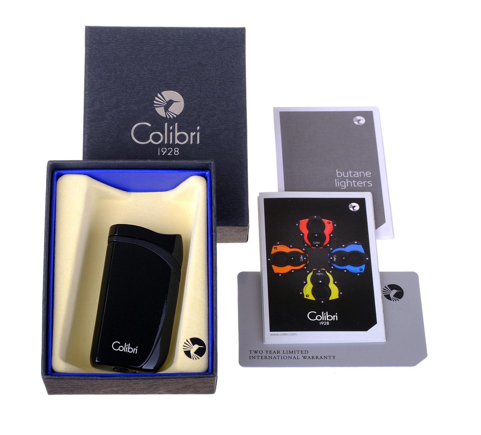 Зажигалка сигарная Colibri Falcon, черный металлик preview