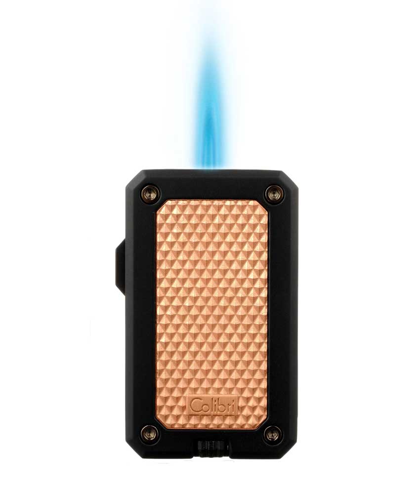 Зажигалка сигарная Colibri Rally, черная-красное золото preview