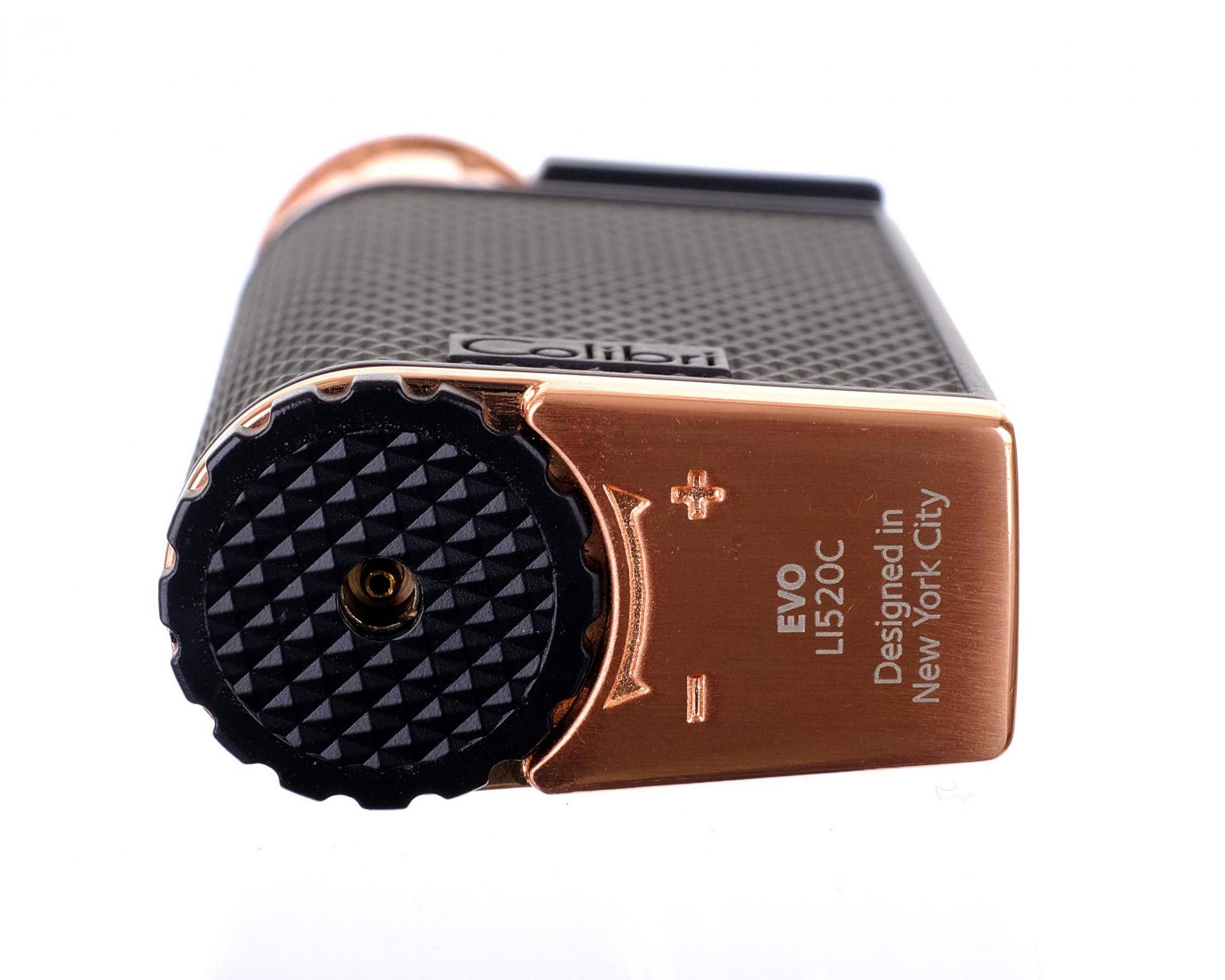 Зажигалка сигарная Colibri Evo, черная-красное золото preview