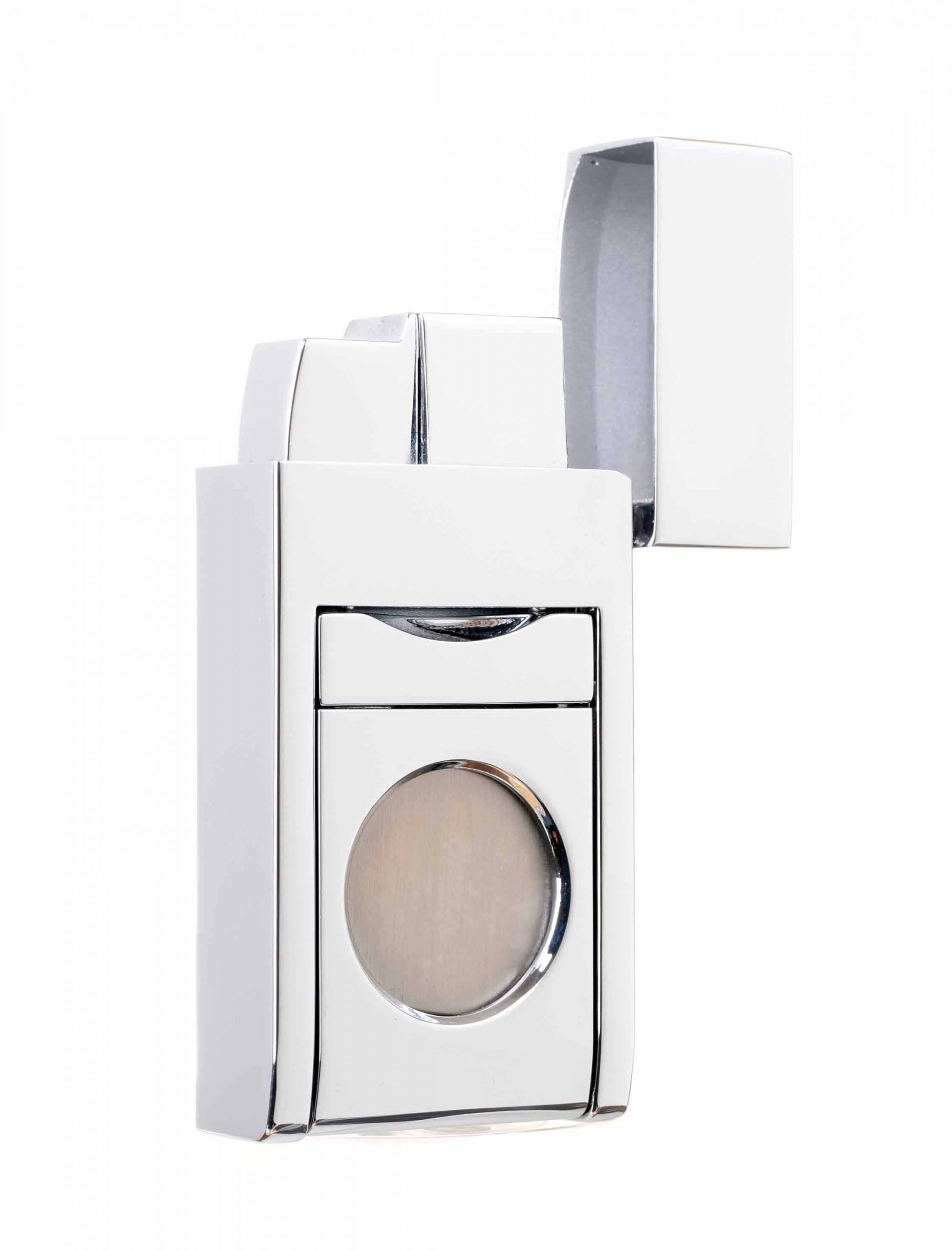 Зажигалка Caseti сигарная турбо, серебристая, с гильотиной preview