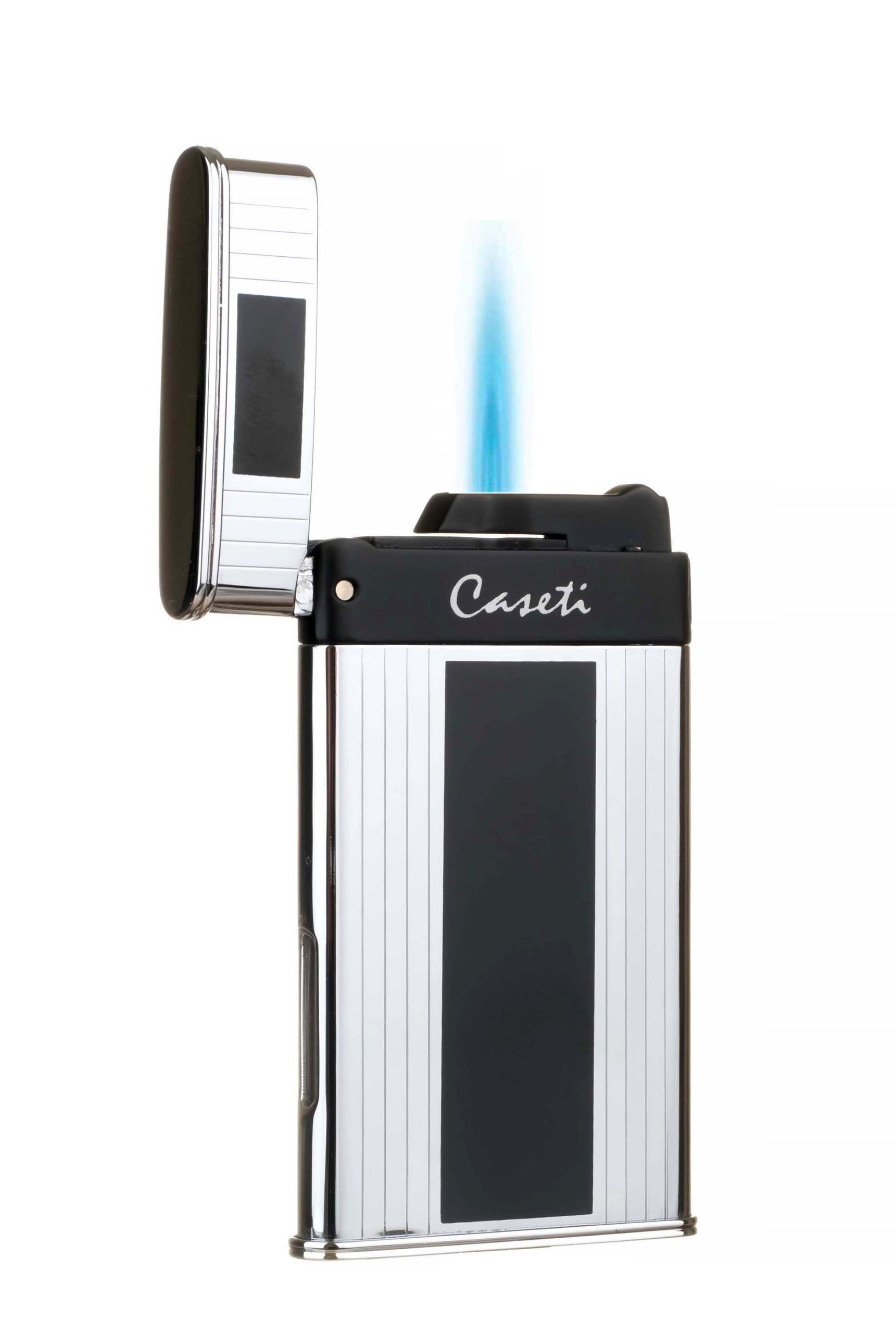 Зажигалка Caseti турбо, тонкая, серебристая preview