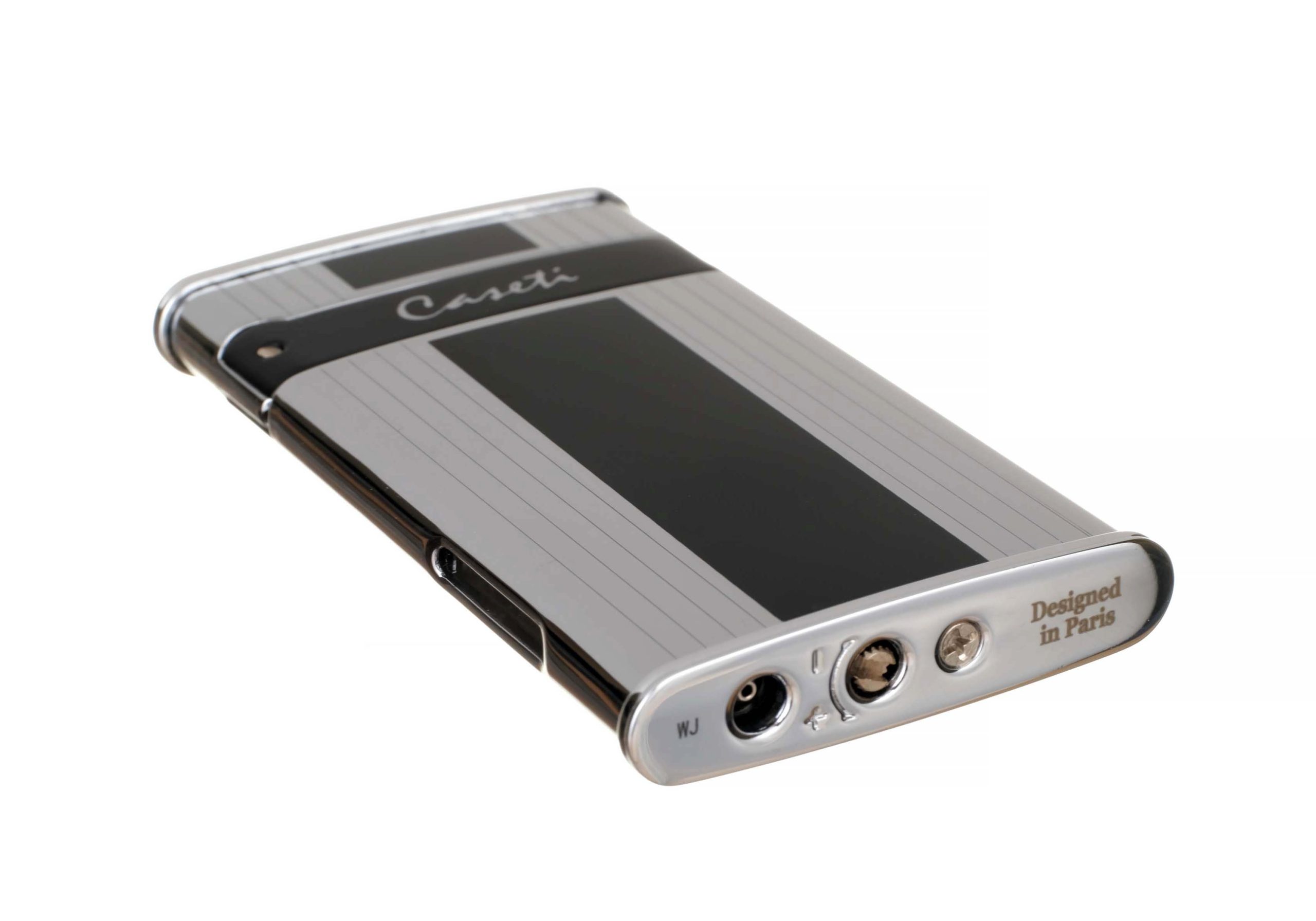 Зажигалка Caseti турбо, тонкая, серебристая preview