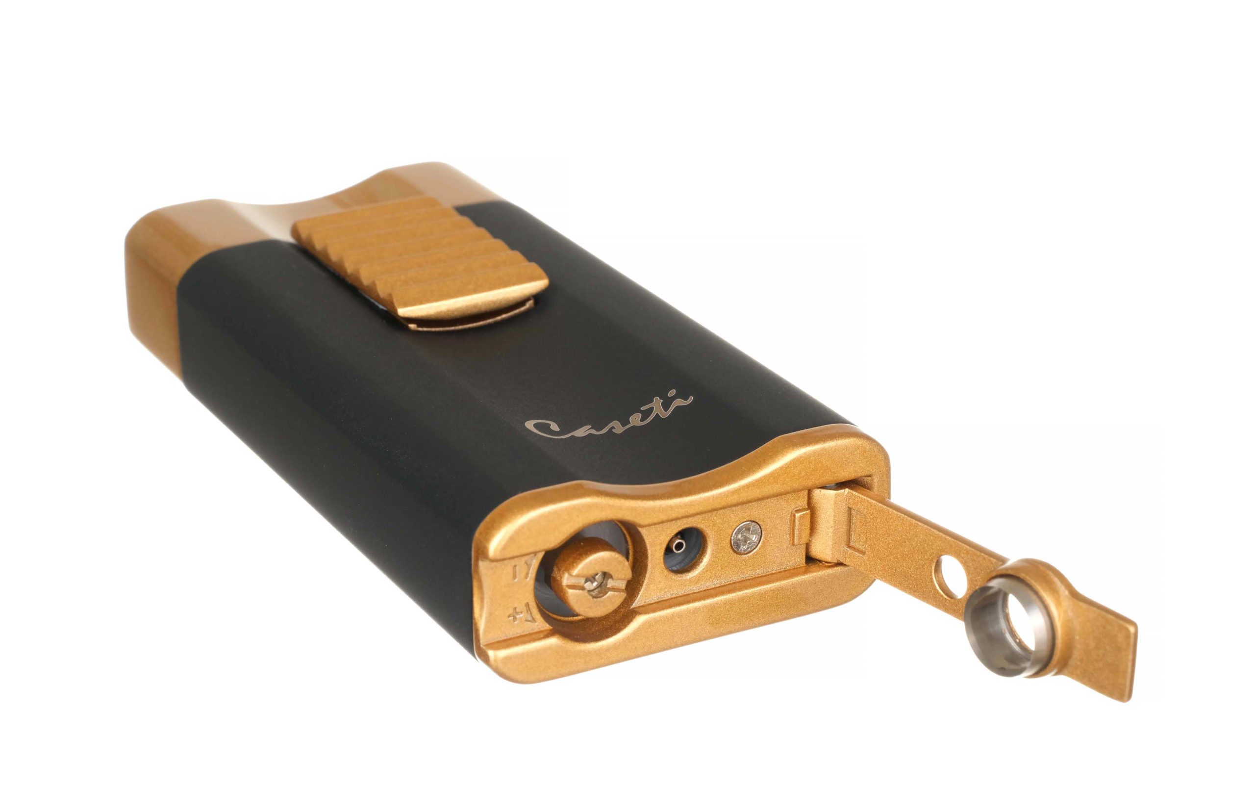 Зажигалка Caseti сигарная, турбо, черно-золотистая preview