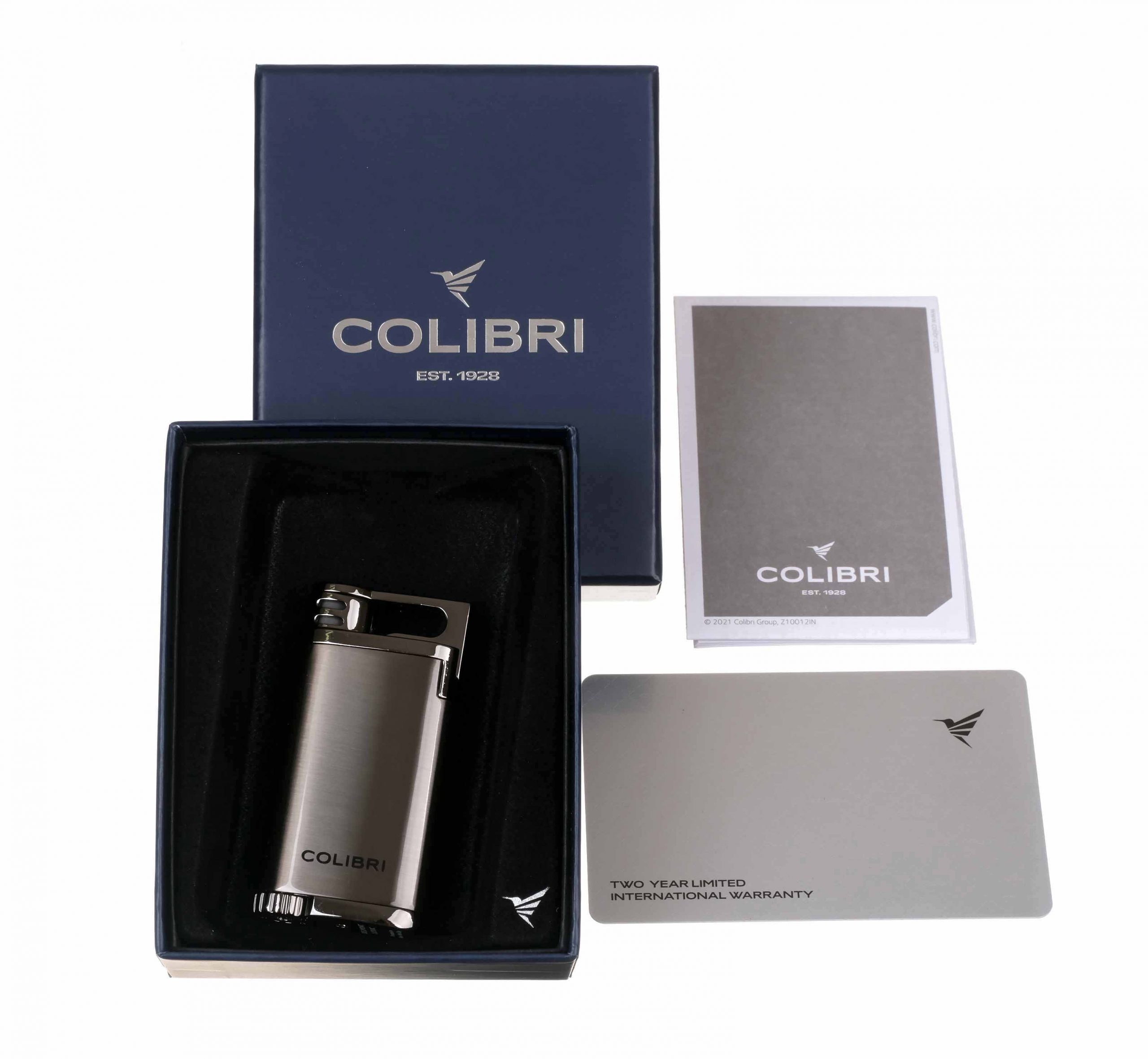 Зажигалка сигарная Colibri Belmont, оружейная сталь preview