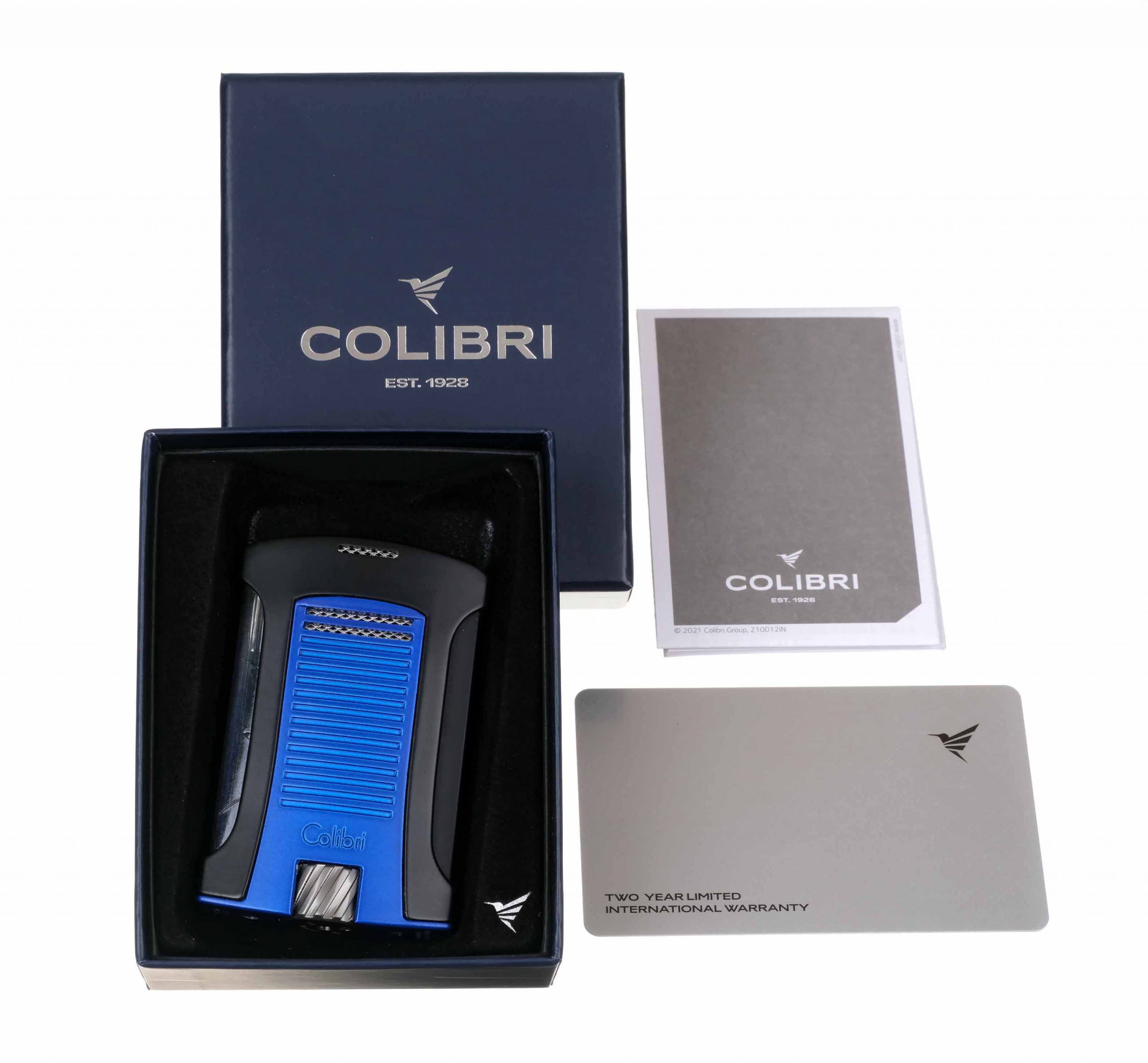 Зажигалка сигарная Colibri Daytona, черно-синяя preview