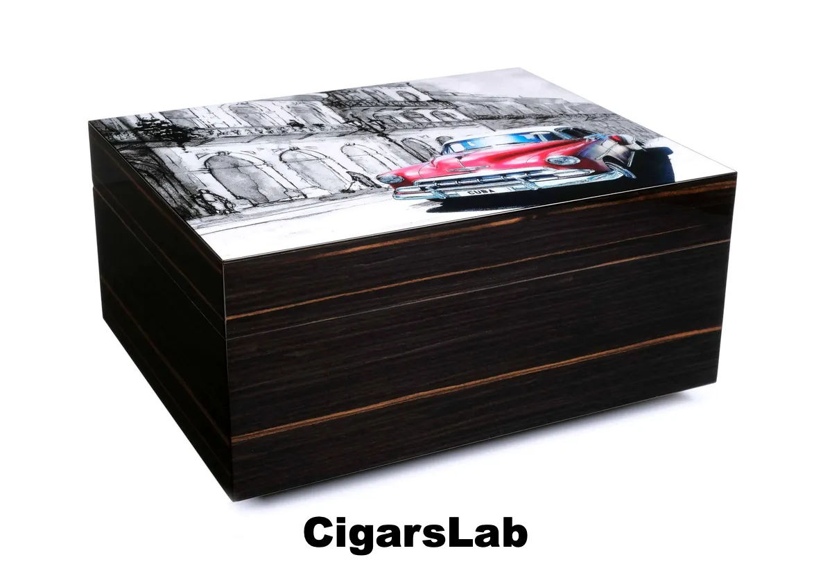 Хьюмидор Gentili Red Car на 50 сигар, Эбеновое дерево