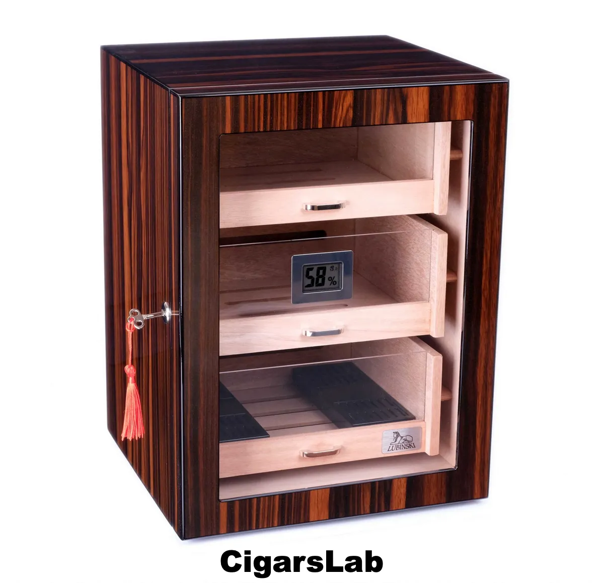 Хьюмидор-шкаф Lubinski на 150 сигар, Макассар
