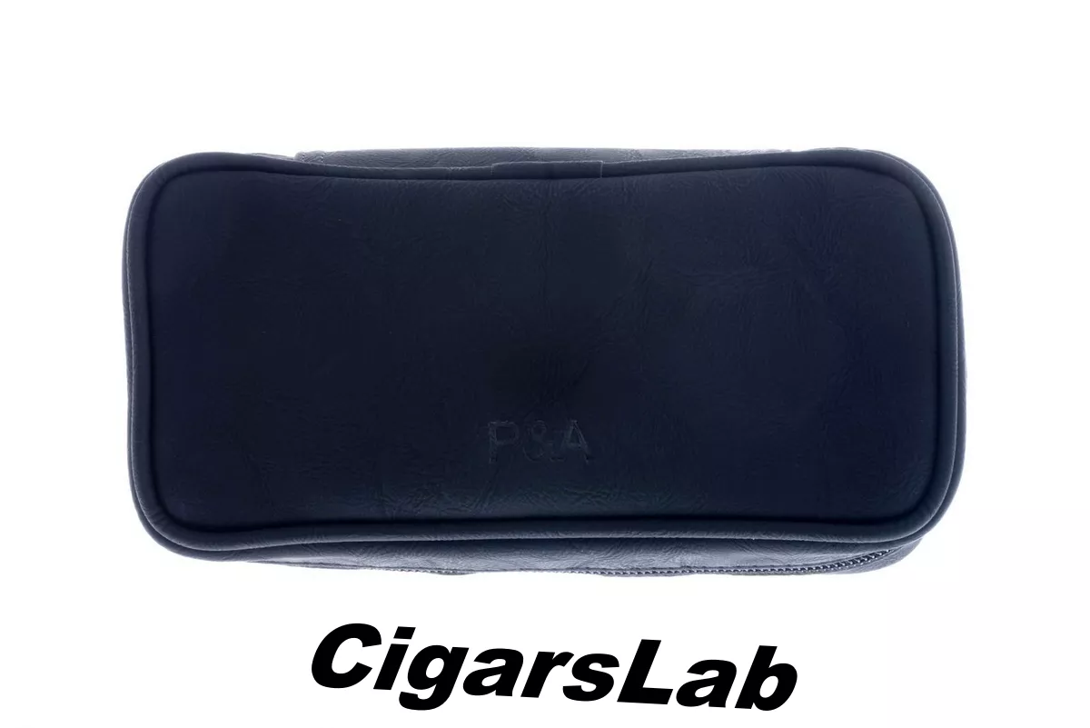 Сумка P&A для 2 трубок и табака экокожа, черная P001